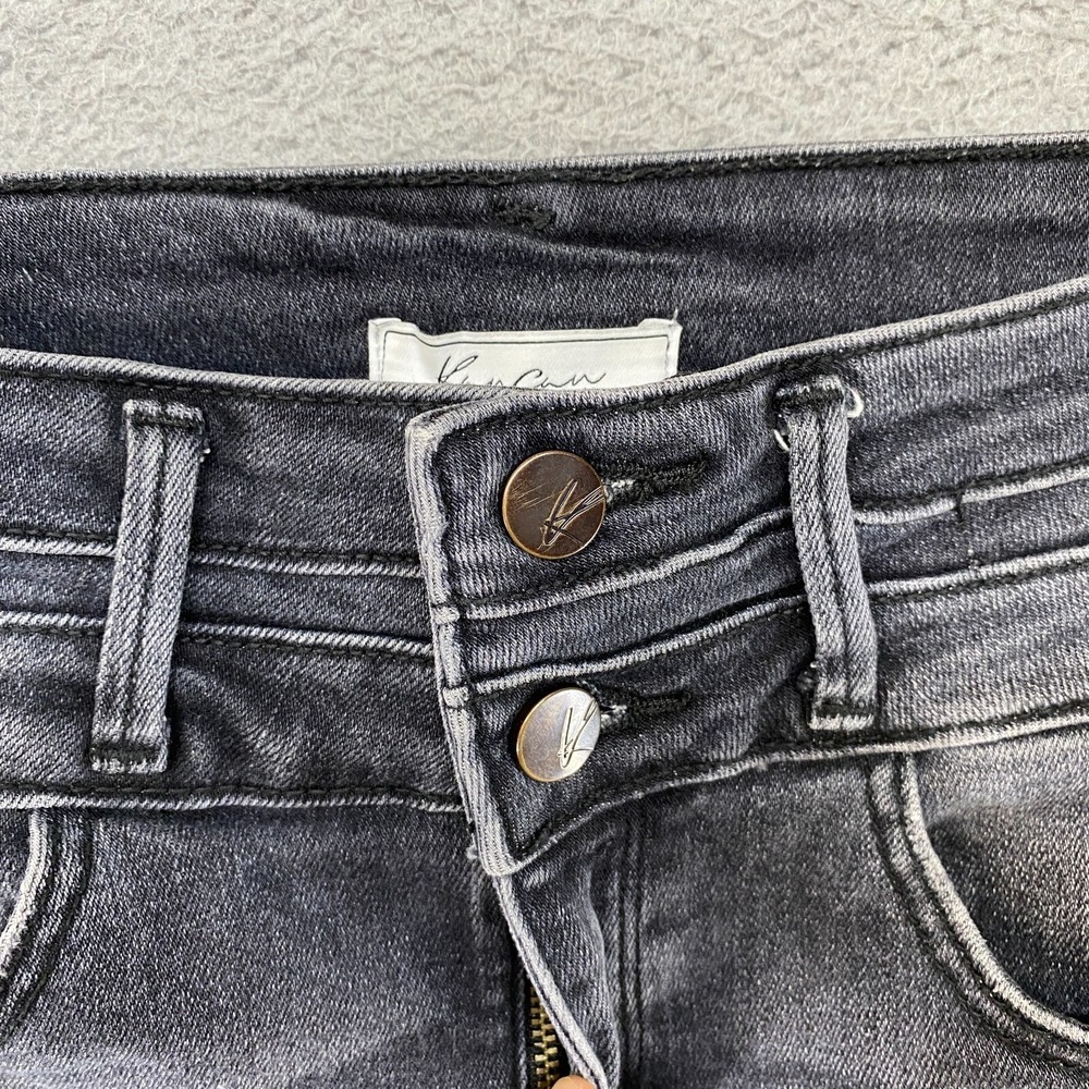 Kancan Denim Shorts Womens‎ 0/25 Kurvy Ultra High Rise Stretchy Distressed Curvy - Picture 3 of 13